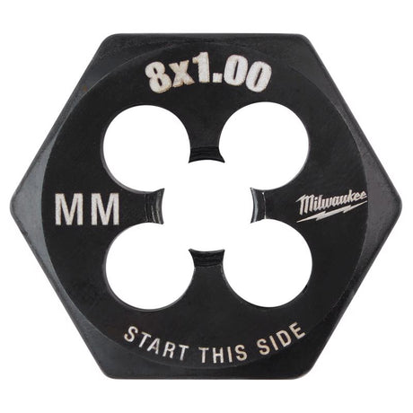 Milwaukee High Carbon Steel Metric Hexagon Die M8-1.0 mm 1 pc