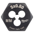 Milwaukee High Carbon Steel Metric Hexagon Die M5-0.8 mm 1 pc