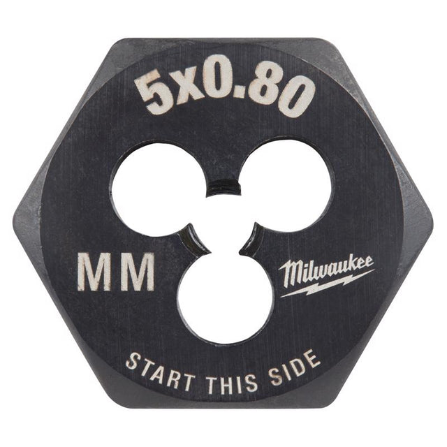 Milwaukee High Carbon Steel Metric Hexagon Die M5-0.8 mm 1 pc