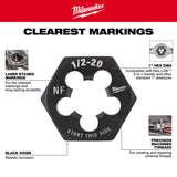 Milwaukee High Carbon Steel Metric Hexagon Die M5-0.8 mm 1 pc