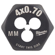 Milwaukee High Carbon Steel Metric Hexagon Die M4-0.7 mm 1 pc