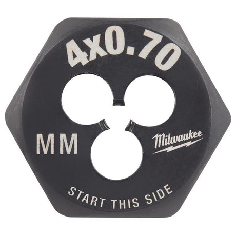 Milwaukee High Carbon Steel Metric Hexagon Die M4-0.7 mm 1 pc