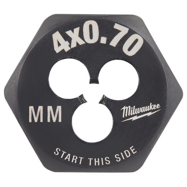 Milwaukee High Carbon Steel Metric Hexagon Die M4-0.7 mm 1 pc