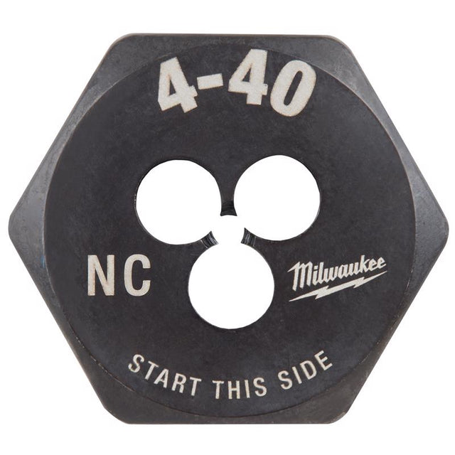 Milwaukee High Carbon Steel SAE Hexagon Die 4-40 NC 1 pc