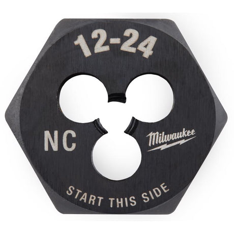 Milwaukee High Carbon Steel SAE Hexagon Die 12-24 NC 1 pc