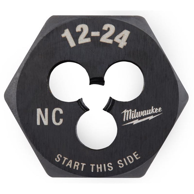 Milwaukee High Carbon Steel SAE Hexagon Die 12-24 NC 1 pc