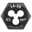 Milwaukee High Carbon Steel SAE Hexagon Die 14-20 NS 1 pc