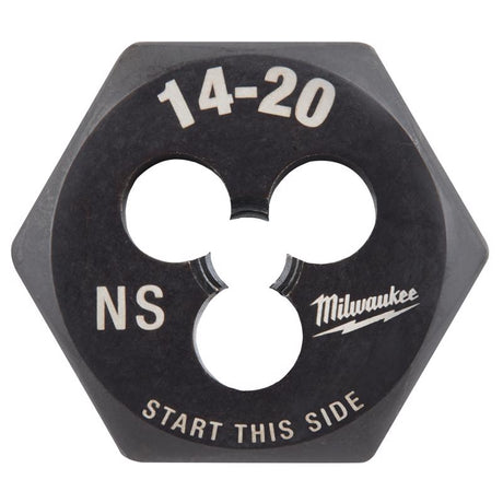 Milwaukee High Carbon Steel SAE Hexagon Die 14-20 NS 1 pc
