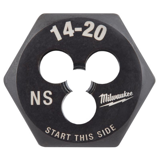 Milwaukee High Carbon Steel SAE Hexagon Die 14-20 NS 1 pc