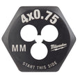 Milwaukee High Carbon Steel Metric Hexagon Die M4-0.75 mm 1 pc
