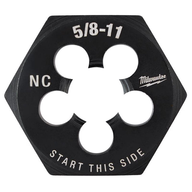Milwaukee High Carbon Steel SAE NC Hexagon Die 5/8-11 NC 1 pc
