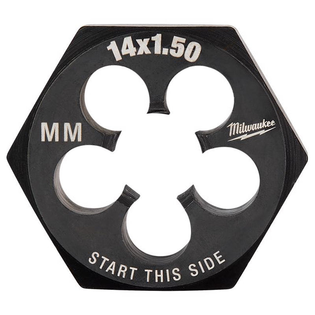 Milwaukee High Carbon Steel Metric Hexagon Die M14-1.5 mm 1 pc