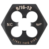 Milwaukee High Carbon Steel SAE Hexagon Die 9/16-12 NC 1 pc