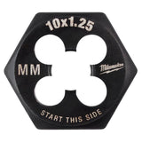 Milwaukee High Carbon Steel Metric Hexagon Die M10-1.25 mm 1 pc