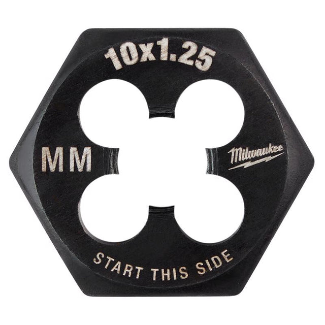 Milwaukee High Carbon Steel Metric Hexagon Die M10-1.25 mm 1 pc