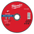 Milwaukee 6 in. D X 7/8 in. X .045 in. thick Metal Cut-Off Wheel 1 pk