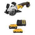DEWALT ATOMIC 20V MAX*  4-1/2 in. Circular Saw  with 20V MAX* 4 Ah and 6 Ah Battery & Charger Kit