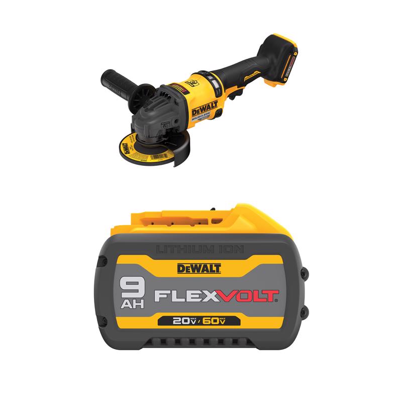 DEWALT 60V MAX*  4-1/2 in. - 6 in. Grinder with DEWALT FLEXVOLT 20V/60V MAX* Battery, 9.0-Ah