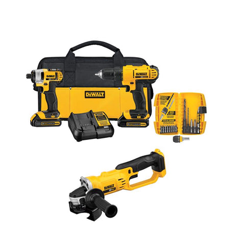 DEWALT 20V MAX* Compact 2-Tool Kit with DEWALT 20V MAX* Angle Grinder Tool, 4-1/2 Inch