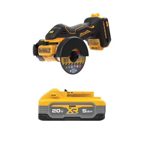 DEWALT 20V MAX* XR  3 in. Cut-Off Tool  with DEWALT 20V MAX* XR POWERSTACK 5Ah Battery