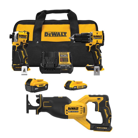 DEWALT 20V MAX 2-Tool Hammer Drill/Impact Combo Kit with DEWALT 20V MAX* XR  Reciprocating Saw