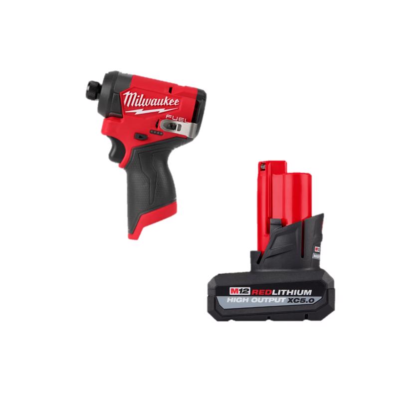 M12 FUEL Impact Driver and 5Ah Battery Bundle