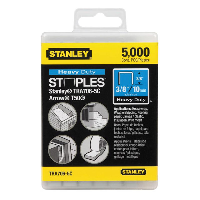 Stanley 3/8 in. W Heavy Duty Staples 5000 pk