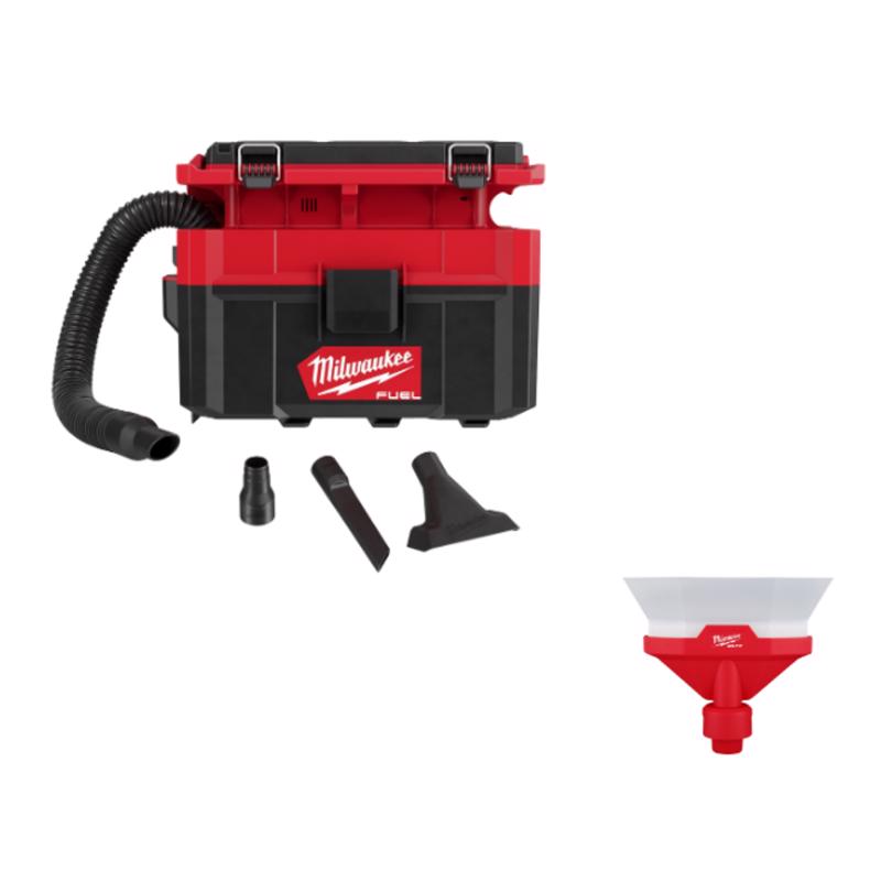 M18 FUEL Packout 2.5 Gallon Wet Dry Vacuum with Dust Collector Air Tip