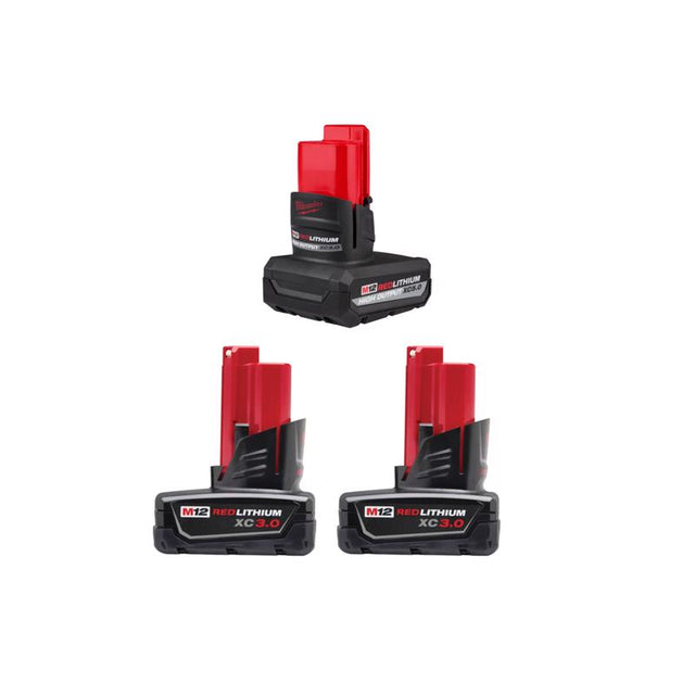 M12 3 Pack XC Batteries 5Ah and (2) 3Ah