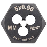 Milwaukee High Carbon Steel Metric Hexagon Die M5-0.9 mm 1 pc