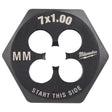 Milwaukee High Carbon Steel Metric Hexagon Die M7-1.0 mm 1 pc