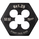 Milwaukee High Carbon Steel Metric Hexagon Die M9-1.25 mm 1 pc