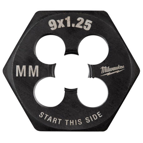 Milwaukee High Carbon Steel Metric Hexagon Die M9-1.25 mm 1 pc