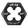 Milwaukee High Carbon Steel SAE Hexagon Die 1/8-28 BSP 1 pc