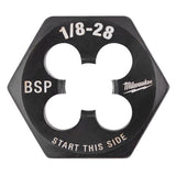 Milwaukee High Carbon Steel SAE Hexagon Die 1/8-28 BSP 1 pc