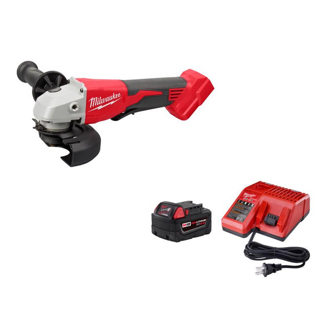 M18 Brushless 4-1/2 in Grinder w 5Ah Battery & Charger Kit