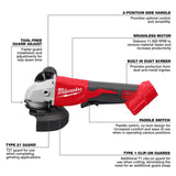 M18 Brushless 4-1/2 in Grinder w 5Ah Battery & Charger Kit
