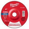 Milwaukee 6 in. D X 7/8 in. X 1/8 in. thick Metal Cutting/Grinding Disc 1 pc