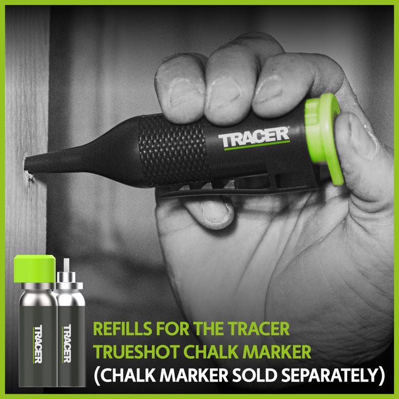 Tracer TrueShot 1 oz Hi-Visibility Replacement Chalk Canister Fluorescent Green 2 pk