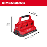 M18 6-Bay PACKOUT Charger w 6Ah Battery 2PK