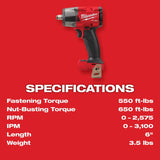 M18 FUEL 1/2 in Impact Wrench w 2PK FORGE 8Ah Batteries