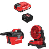 CRAFTSMAN  V20 3Ah Advanced Battery Starter  with 2Gal Wet/Dry Vac with3-Speed Misting Fan