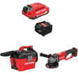 CRAFTSMAN  V20 3Ah Advanced Battery Starter  with 2Gal Wet/Dry Vac with4.5-in Grinder
