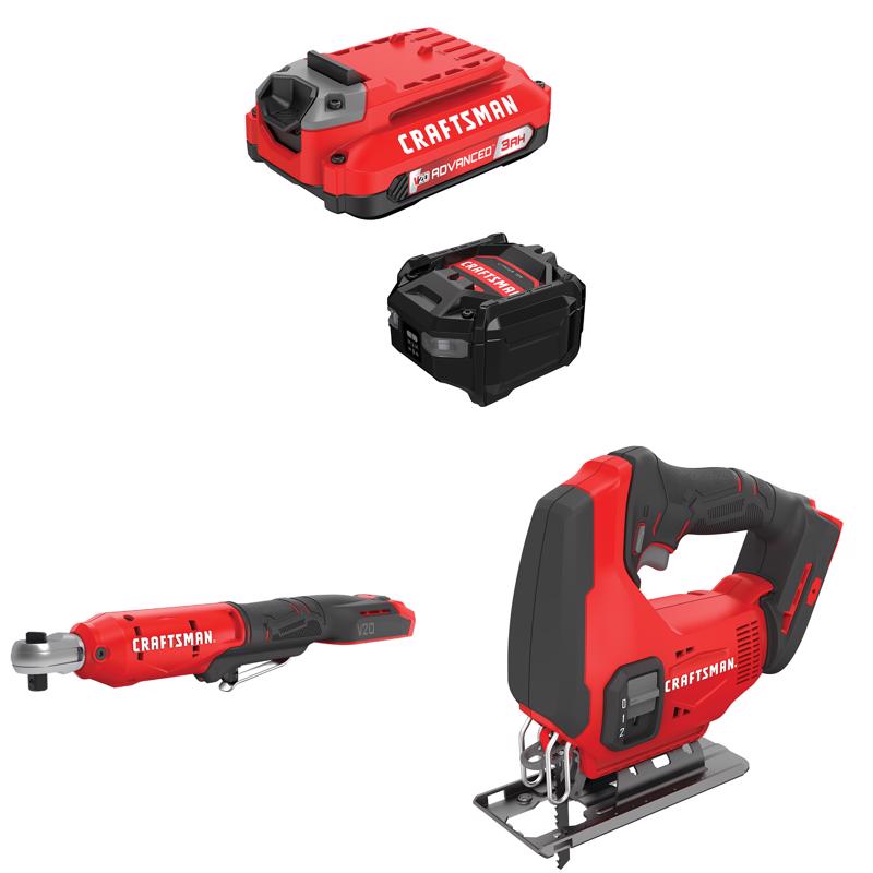 CRAFTSMAN  V20 3Ah Advanced Battery Starter  with 3/8-in  Ratchet withJig Saw