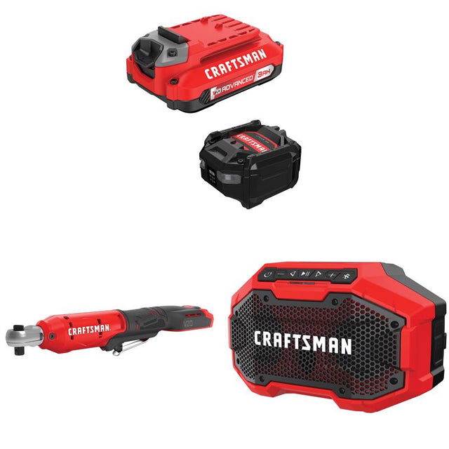 CRAFTSMAN  V20 3Ah Advanced Battery Starter  with 3/8-in  Ratchet with   Bluetooth Speaker