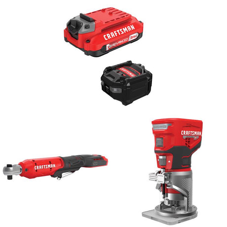 CRAFTSMAN  V20 3Ah Advanced Battery Starter  with 3/8-in  Ratchet withBrushless RP Router