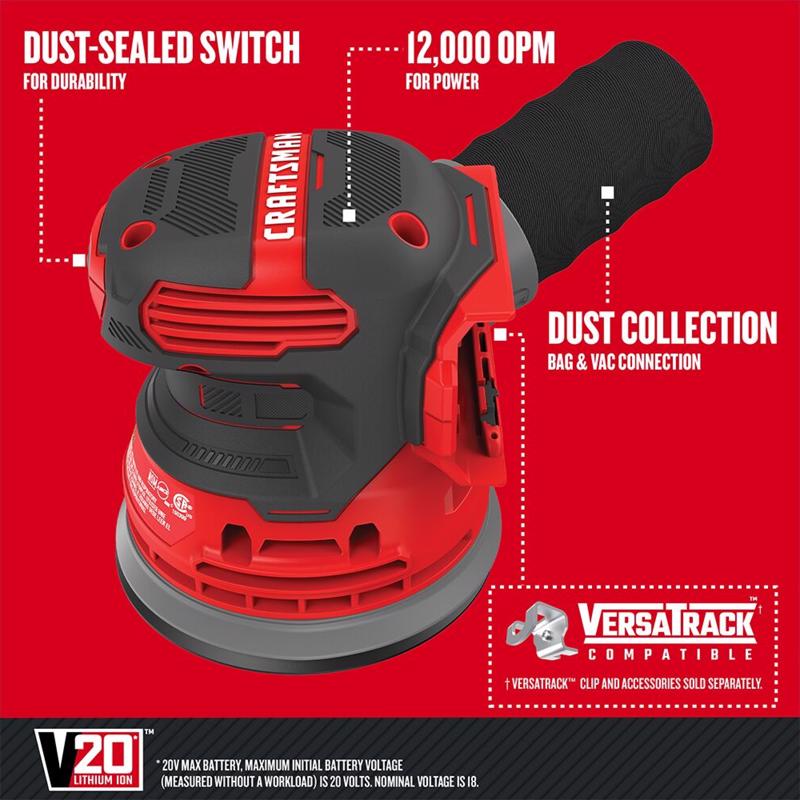 CRAFTSMAN  V20 3Ah Advanced Battery Starter  with 3-Speed Misting Fan with5in Random Orbit Sander