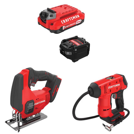 CRAFTSMAN  V20 3Ah Advanced Battery Starter  with Jig Saw with  Inflator