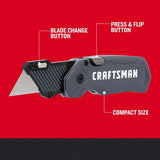 Craftsman  Folding Compact Utility Knife Gray 1 pc