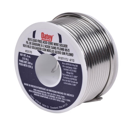 Oatey 8 oz Acid Core Wire Solder Tin/Antimony 1 pc